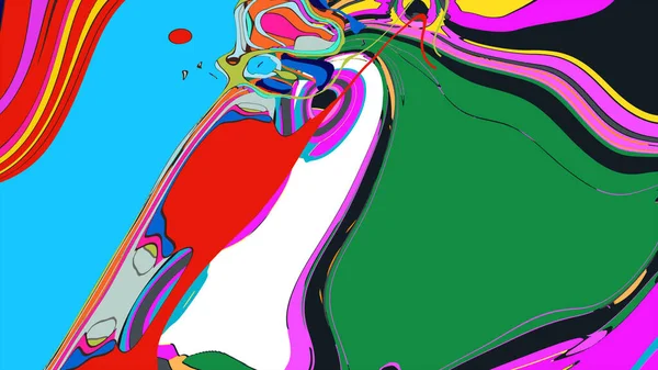 soyut psikedelik dijital sanat eserleri canlı kıvrımlı renkler içerir, dinamik, akışkan bir bileşim oluşturur.