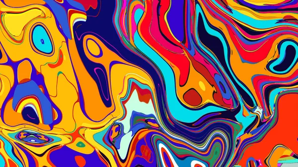 soyut psikedelik dijital sanat eserleri canlı kıvrımlı renkler içerir, dinamik, akışkan bir bileşim oluşturur.