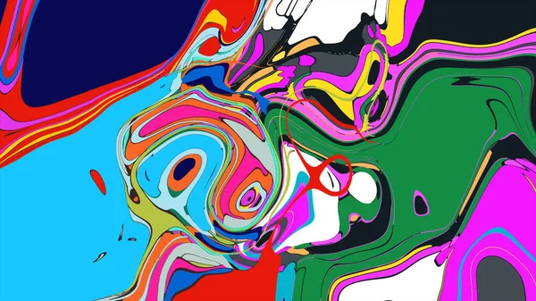 soyut psikedelik dijital sanat eserleri canlı kıvrımlı renkler içerir, dinamik, akışkan bir bileşim oluşturur.
