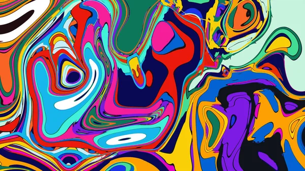 soyut psikedelik dijital sanat eserleri canlı kıvrımlı renkler içerir, dinamik, akışkan bir bileşim oluşturur.