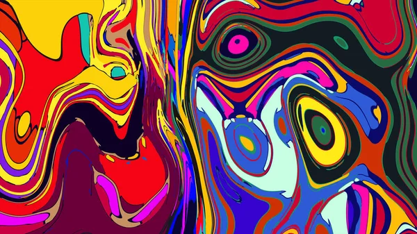 soyut psikedelik dijital sanat eserleri canlı kıvrımlı renkler içerir, dinamik, akışkan bir bileşim oluşturur.