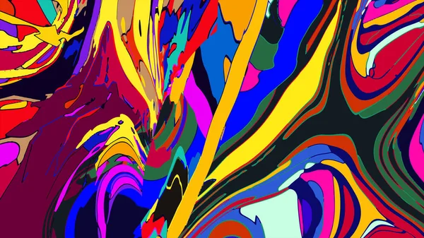 soyut psikedelik dijital sanat eserleri canlı kıvrımlı renkler içerir, dinamik, akışkan bir bileşim oluşturur.