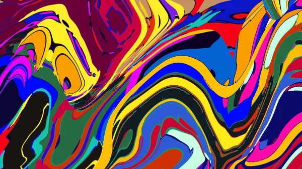 soyut psikedelik dijital sanat eserleri canlı kıvrımlı renkler içerir, dinamik, akışkan bir bileşim oluşturur.