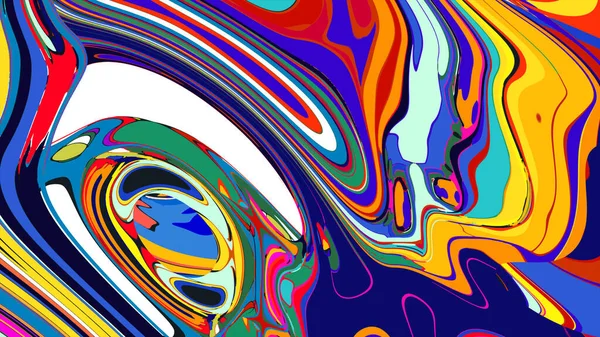 soyut psikedelik dijital sanat eserleri canlı kıvrımlı renkler içerir, dinamik, akışkan bir bileşim oluşturur.