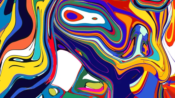 soyut psikedelik dijital sanat eserleri canlı kıvrımlı renkler içerir, dinamik, akışkan bir bileşim oluşturur.