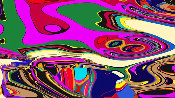 soyut psikedelik dijital sanat eserleri canlı kıvrımlı renkler içerir, dinamik, akışkan bir bileşim oluşturur.