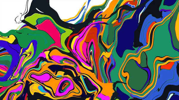 soyut psikedelik dijital sanat eserleri canlı kıvrımlı renkler içerir, dinamik, akışkan bir bileşim oluşturur.