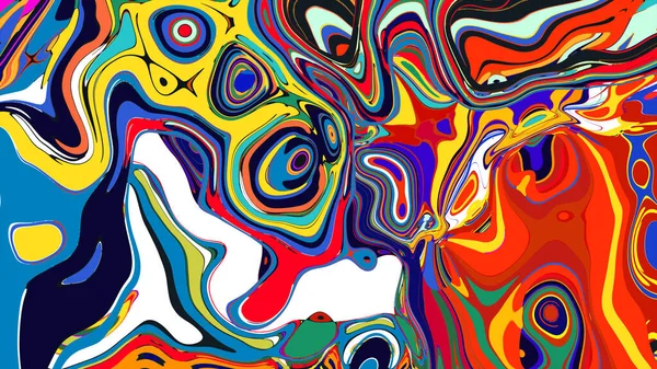 soyut psikedelik dijital sanat eserleri canlı kıvrımlı renkler içerir, dinamik, akışkan bir bileşim oluşturur.