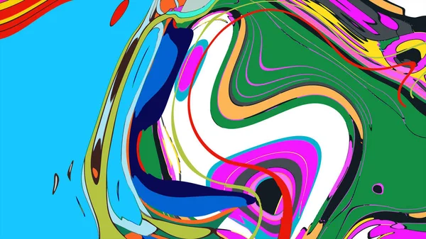 soyut psikedelik dijital sanat eserleri canlı kıvrımlı renkler içerir, dinamik, akışkan bir bileşim oluşturur.