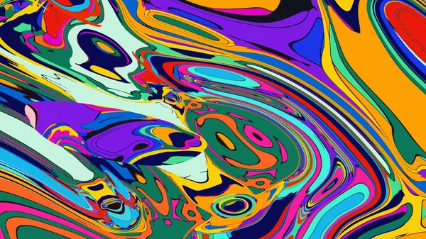 soyut psikedelik dijital sanat eserleri canlı kıvrımlı renkler içerir, dinamik, akışkan bir bileşim oluşturur.