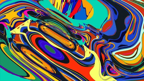 soyut psikedelik dijital sanat eserleri canlı kıvrımlı renkler içerir, dinamik, akışkan bir bileşim oluşturur.