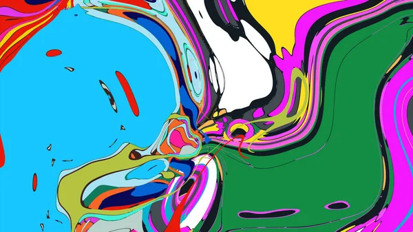 soyut psikedelik dijital sanat eserleri canlı kıvrımlı renkler içerir, dinamik, akışkan bir bileşim oluşturur.