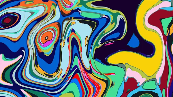 soyut psikedelik dijital sanat eserleri canlı kıvrımlı renkler içerir, dinamik, akışkan bir bileşim oluşturur.