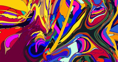 Renkli Sıvı ve Psikedelik Hareket Grafiksel arkaplanı