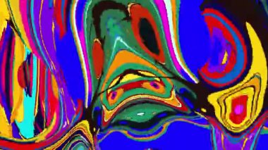 EDM Gösterileri ve Sanatı için Renkli Psikedelik Dalga Hareketi Grafiği