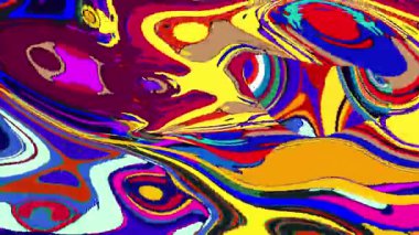 EDM Gösterileri ve Sanatı için Renkli Psikedelik Dalga Hareketi Grafiği