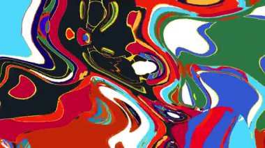 EDM Gösterileri ve Sanatı için Renkli Psikedelik Dalga Hareketi Grafiği