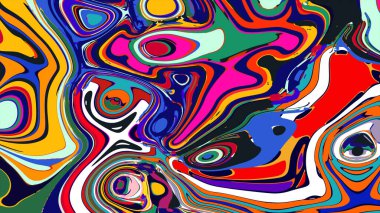 soyut psikedelik dijital sanat eserleri canlı kıvrımlı renkler içerir, dinamik, akışkan bir bileşim oluşturur.