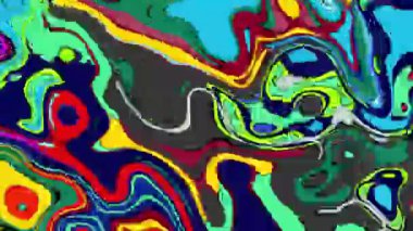 Colorful Psychedelic Wave Motion Graphic for EDM Shows and Art