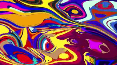 EDM Gösterileri ve Sanatı için Renkli Psikedelik Dalga Hareketi Grafiği