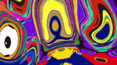 Colorful Psychedelic Wave Motion Graphic for EDM Shows and Art