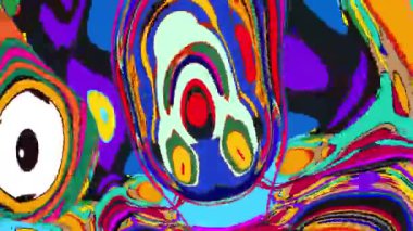 Colorful Psychedelic Wave Motion Graphic for EDM Shows and Art