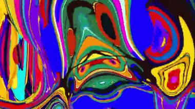 EDM Gösterileri ve Sanatı için Renkli Psikedelik Dalga Hareketi Grafiği