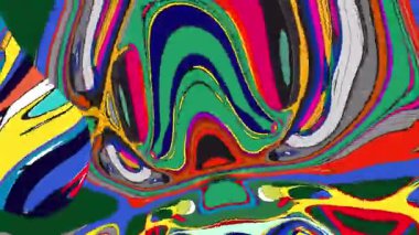 EDM Gösterileri ve Sanatı için Renkli Psikedelik Dalga Hareketi Grafiği