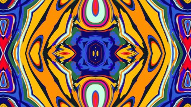 Yaz için renkli simetrik soyut kaleydoskop arkaplan deseni