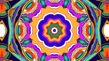 Yaz için renkli simetrik soyut kaleydoskop arkaplan deseni