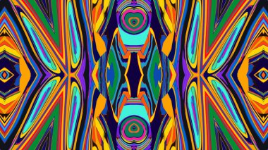 Yaz için renkli simetrik soyut kaleydoskop arkaplan deseni