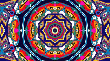 Yaz için renkli simetrik soyut kaleydoskop arkaplan deseni