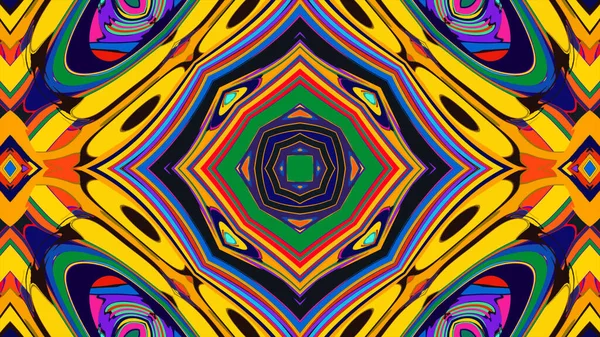 Yaz için renkli simetrik soyut kaleydoskop arkaplan deseni