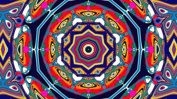 Yaz için renkli simetrik soyut kaleydoskop arkaplan deseni