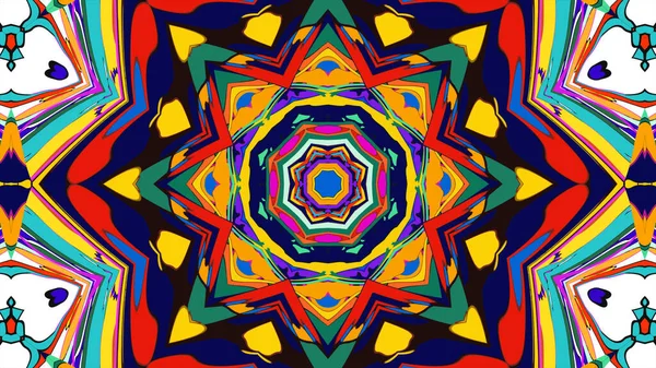 Yaz için renkli simetrik soyut kaleydoskop arkaplan deseni