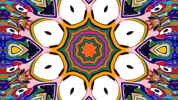 Yaz için renkli simetrik soyut kaleydoskop arkaplan deseni