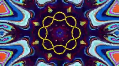 Müzik festivali için soyut renkli psikedelik video