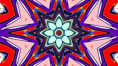 Yaz için renkli simetrik soyut kaleydoskop arkaplan deseni