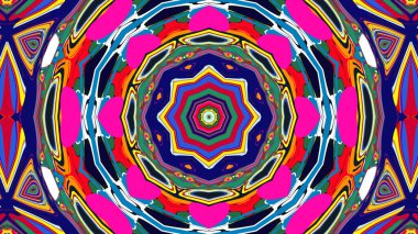 Yaz için renkli simetrik soyut kaleydoskop arkaplan deseni