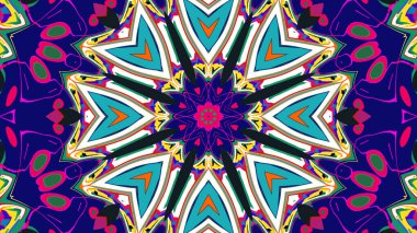 Yaz için renkli simetrik soyut kaleydoskop arkaplan deseni