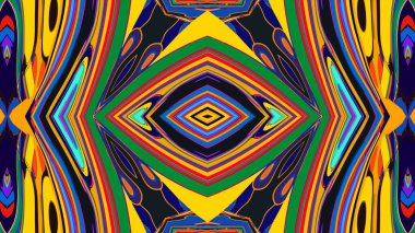 Yaz için renkli simetrik soyut kaleydoskop arkaplan deseni