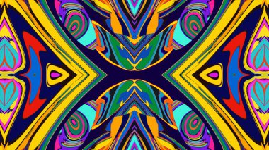 Yaz için renkli simetrik soyut kaleydoskop arkaplan deseni