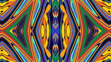 Yaz için renkli simetrik soyut kaleydoskop arkaplan deseni