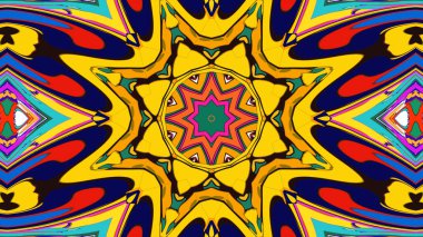 Yaz için renkli simetrik soyut kaleydoskop arkaplan deseni