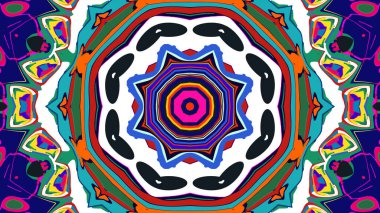 Yaz için renkli simetrik soyut kaleydoskop arkaplan deseni