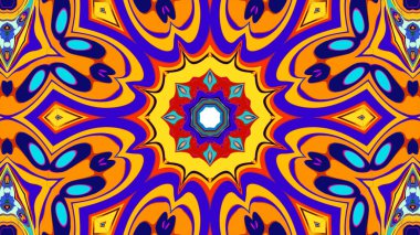 Yaz için renkli simetrik soyut kaleydoskop arkaplan deseni