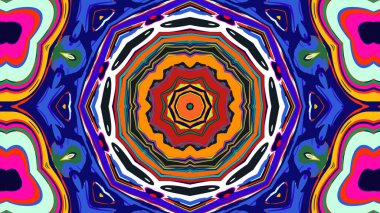 Yaz için renkli simetrik soyut kaleydoskop arkaplan deseni