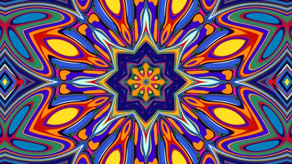 Yaz için renkli simetrik soyut kaleydoskop arkaplan deseni