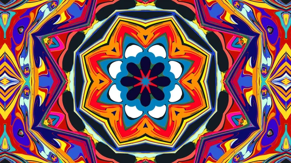 Yaz için renkli simetrik soyut kaleydoskop arkaplan deseni