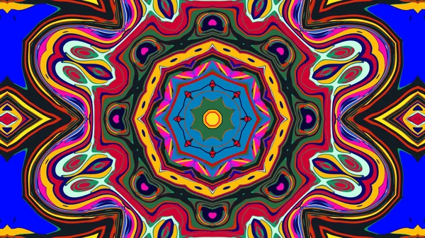 Yaz için renkli simetrik soyut kaleydoskop arkaplan deseni